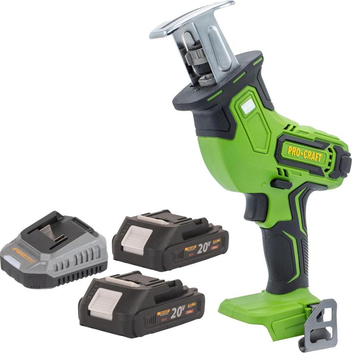 Produktbild Procraft PSS30bb Akku Säbelsäge 20 V Brushless + 2x Akku 2,0 Ah + Ladegerät
