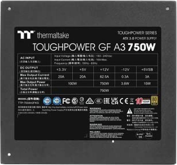 Produktbild Thermaltake Tt GF A3 750W ATX30 PS-TPD-0750FNFAGE-H (750 W)