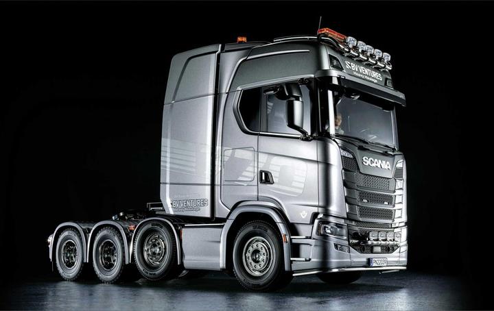Actual product image Tamiya 1/14 RC Scania 8x4/4 Gun Metal (Kit)