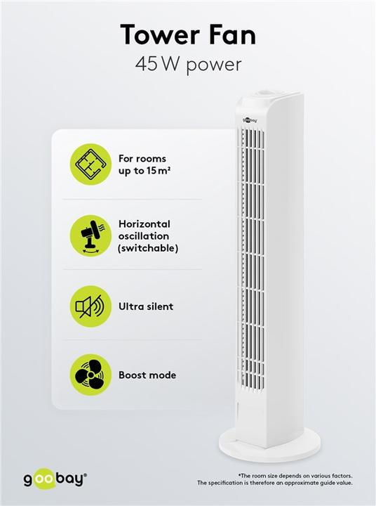 Actual product image Goobay Tower fan 45 (60 dB)