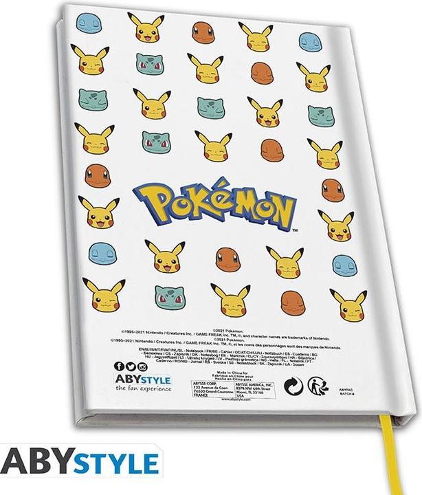 Actual product image ABYstyle Pokemon - Starters (A5, Plain, Hardcover)
