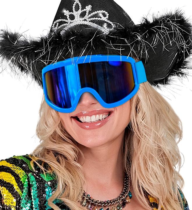 Produktbild Widmann Neon Blaue 80er Jahre Skibrille