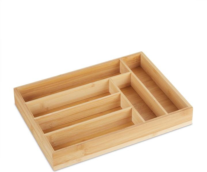 Relaxdays Range-couverts en bambou