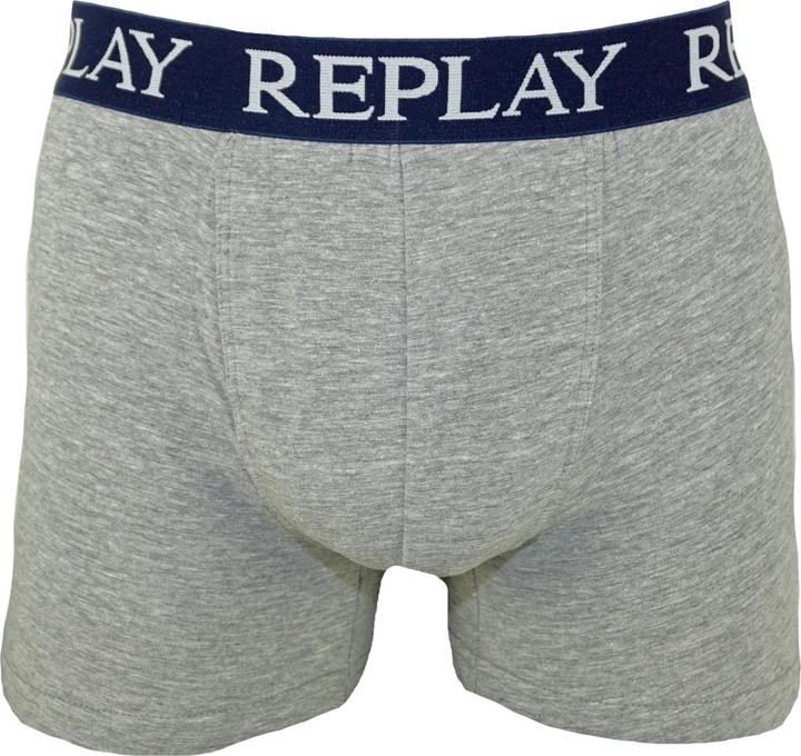 Immagine prodotto Replay Trunk BOXER Style 01/C Basic Cuff Logo im 2er Pack (XXL, Confezione da 2)