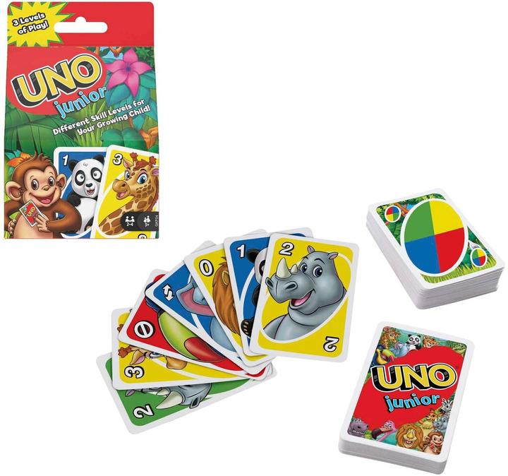 Actual product image Mattel Games Uno Junior (English, French, German, Italian, 2 - 4 Players)