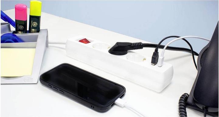Actual product image As - Schwabe Steckdosenleiste mit USB-Port (3x, CEE 7/3, CEE 7/7, 1.40 m)