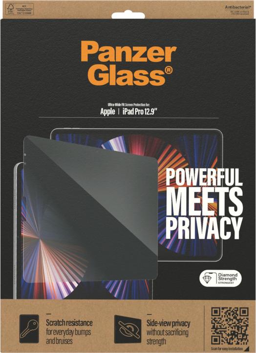 Immagine prodotto PanzerGlass Privacy (1 Pezzo/i, iPad Pro 12.9 2020 (4. Gen), iPad Pro 12.9 2021 (5a generazione), iPad Pro 12,9 2022 (6a generazione), iPad Pro 12.9 2018 (3. Gen))