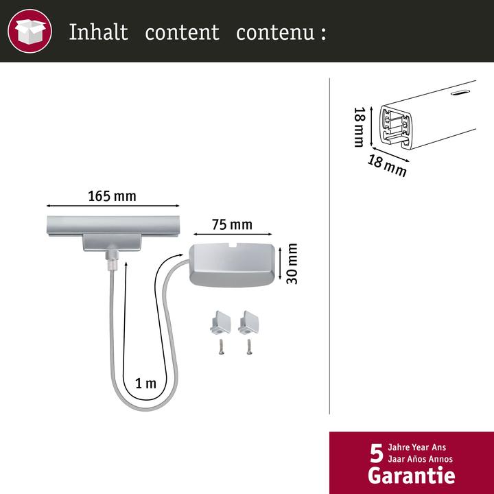 Actual product image Paulmann URail cable feed