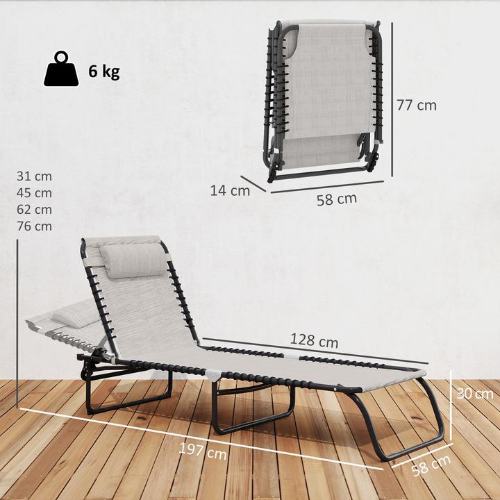 Actual product image Outsunny Folding lounger (197 cm)