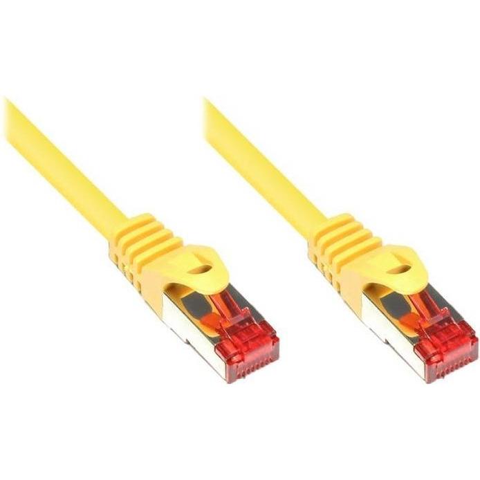 Varia Patchkabel Cat. 6 - 7.5 m, S/FTP, PiMF, gelb (CAT6, 7.50 m), Netzwerkkabel