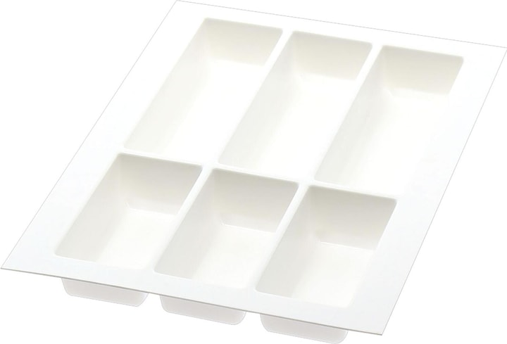 Agoform Classico cutlery tray, shortenable 490x340x50.5mm, white plastic
