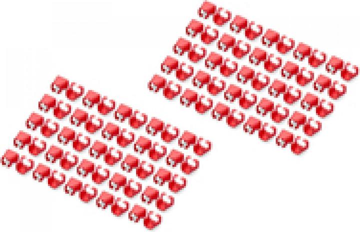 Produktbild Digitus Farbclips für RJ45-Kabel Farbe Rot, 100 Stück Packung (CAT5e, 0.01 m)