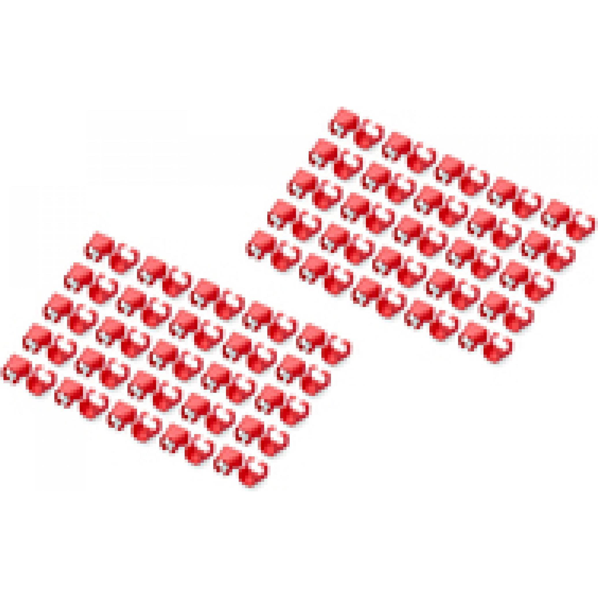 Digitus Farbclips für RJ45-Kabel Farbe Rot, 100 Stück Packung (CAT5e, 0.01 m), Netzwerkkabel