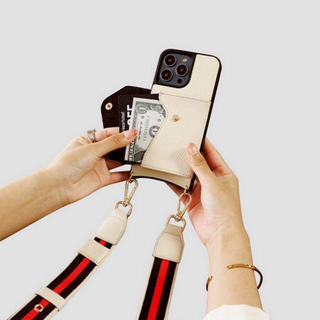 Produktbild MU Style SK101 Series Handykette Kunstleder Hülle mit Kartenfach