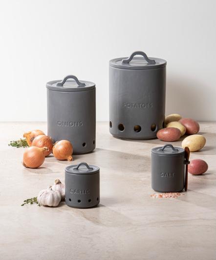 Produktbild Ladelle ESSENTIALS Knoblauch Topf anthrazit 10cm