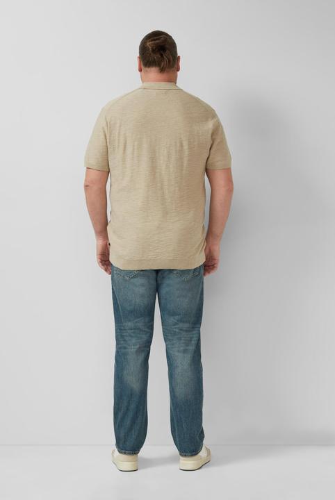 Produktbild s.Oliver Strick-Poloshirt in Flammgarnstruktur (3XL)