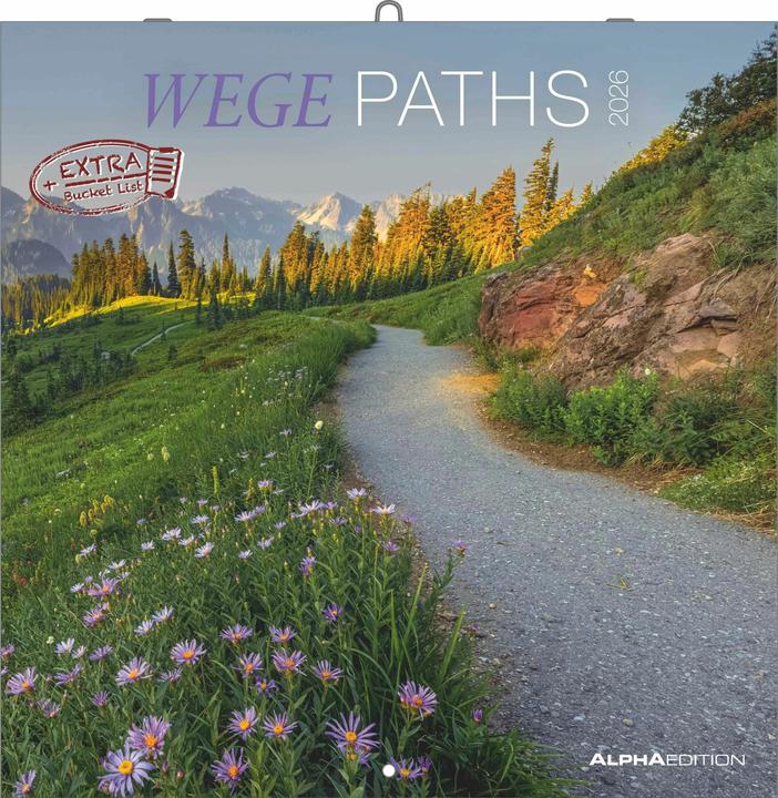 Produktbild Alpha Edition Wege 2026 - Broschürenkalender 30x30 cm (30x60 geöffnet) - Kalender mit Platz für Notizen - Paths - (30 x 30 cm)