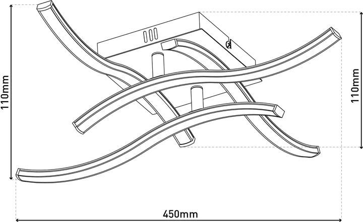 Produktbild Näve LED Deckenleuchte Onda s: 45cm (2400 lm)
