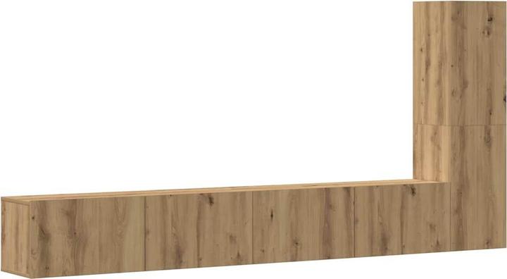 Actual product image vidaXL 3-tlg. TV-Schrank-Set Wandmontage Artisan-Eiche Holzwerkstoff (100 x 30 x 30 cm)