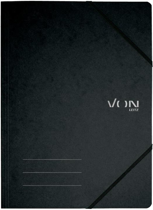 Produktbild von Gummibandmappe A4, Schwarz, 5 Stück (A4, 5x)