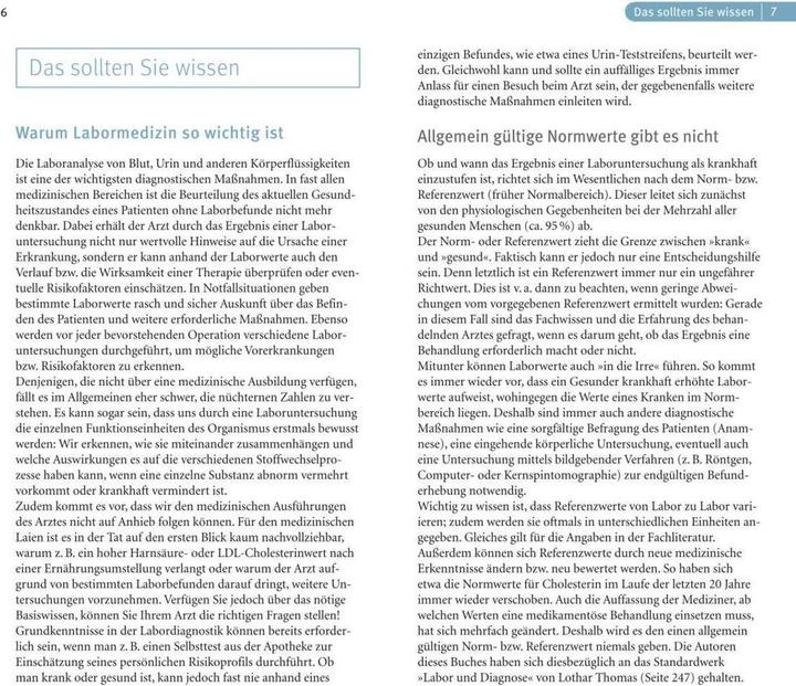 Produktbild Laborwerte (Deutsch, Nicole Schaenzler, 2016)