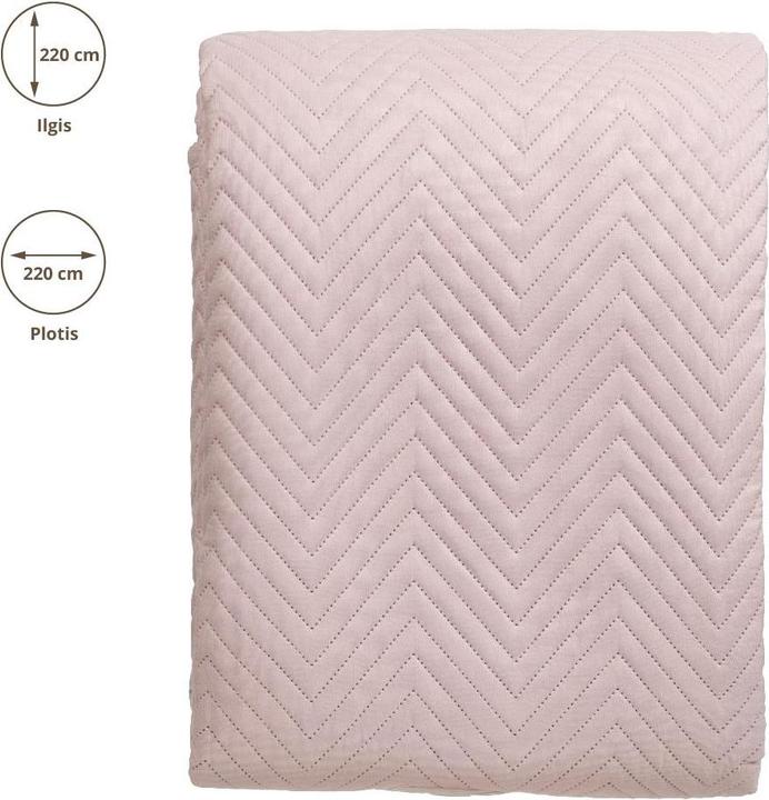 Produktbild Domoletti BEDSPREAD MICRO 220X220 CM HERRING PINK (220 x 220 cm)