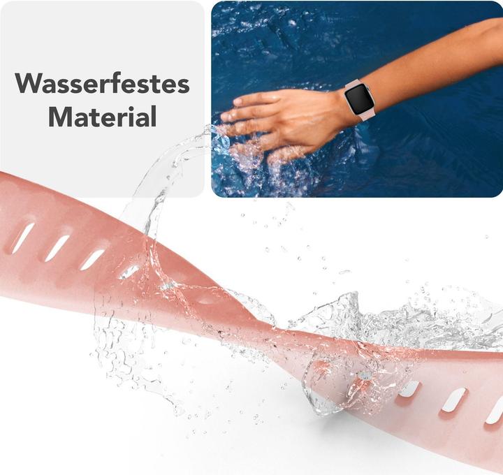 Produktbild Nalia Motion Silikon-Armband für Apple Watch, Sportarmband wasserfest - Soft, Flexibel & Langlebig (Metall, Silikon)
