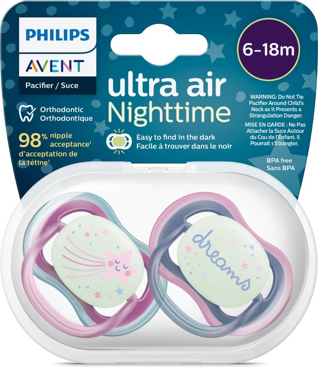 Actual product image Philips Avent Ultra air nighttime (2 x, 6 - 18 M.)