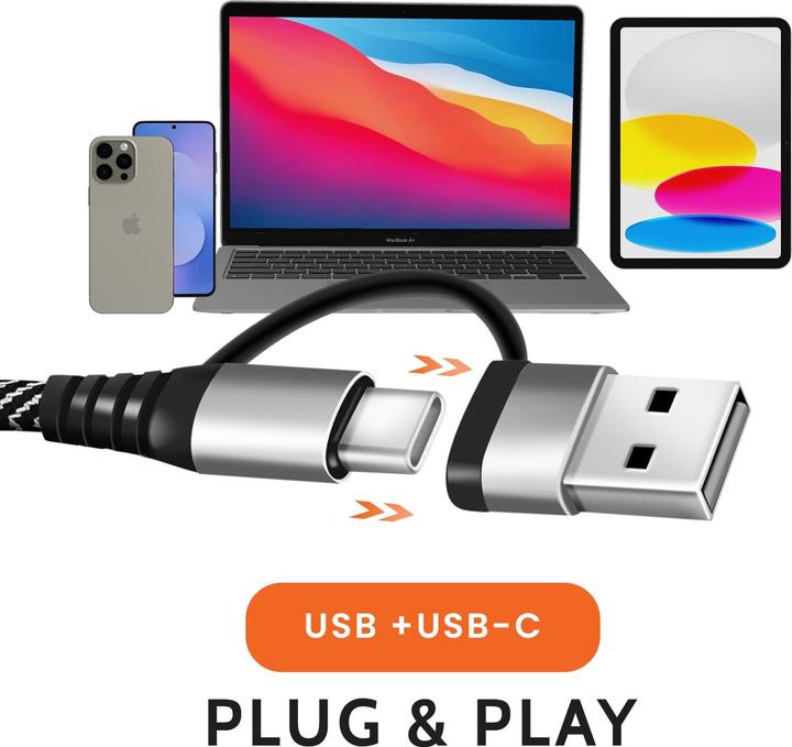 Image du produit LinQ USB-C Hub 4in1 2×USB + 2×USB-C Audio (USB-C, 4 ports)