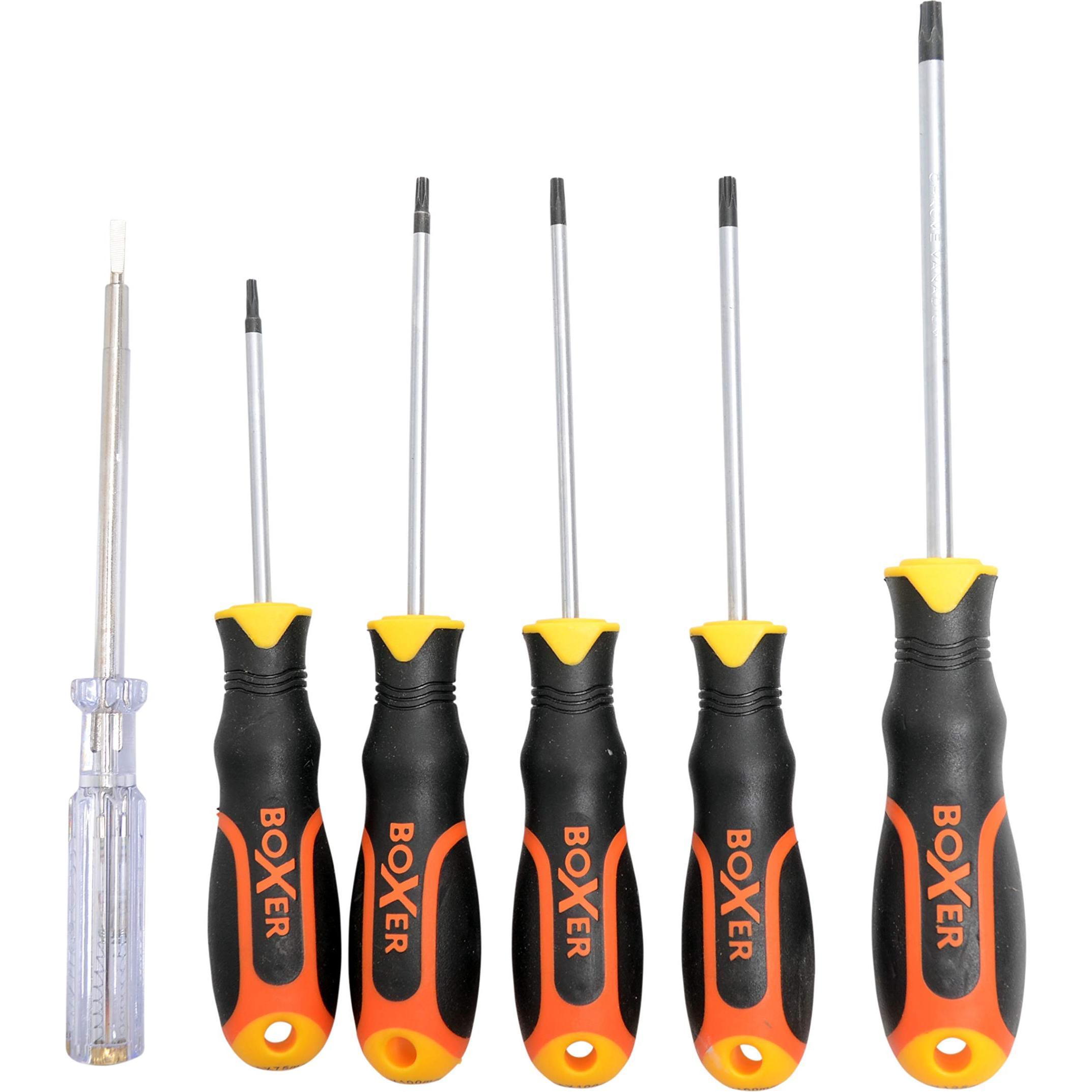 Boxer, Schraubenzieher, Schraubendreher-Satz TORX 6-teilig (Pin-torx)