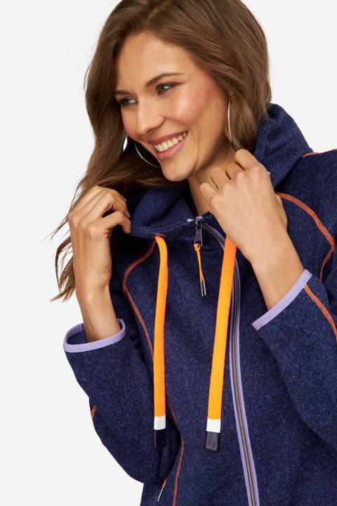 Produktbild Laurasøn Strickfleece-Jacke, Kapuze, Zipper, Langarm, OEKO-TEX (M)