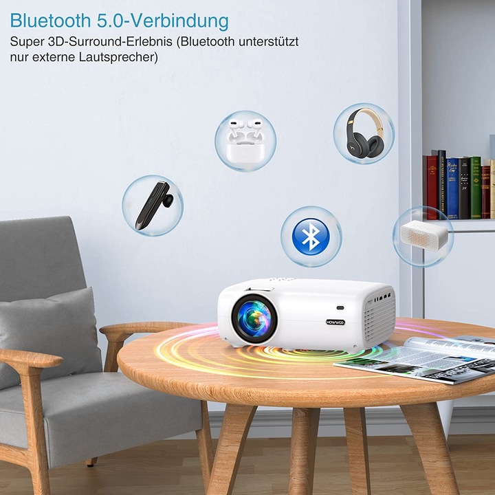 Produktbild Howwoo Beamer WiFi Bluetooth