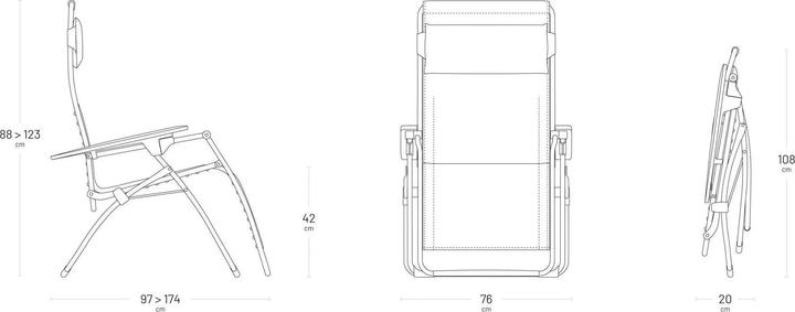 Image du produit Lafuma Futura Kit Toile de rechange XL Clip pour Relax Rsx XL - Rsxa XL- Rsxa Clip XL - Futura XL