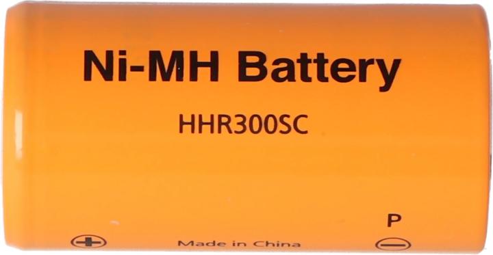 Actual product image Panasonic SUB-C HHR300SC NiMH Battery Flattop Dimensions 22,2x42,5mm (1 pcs., Sub-C, 3000 mAh)