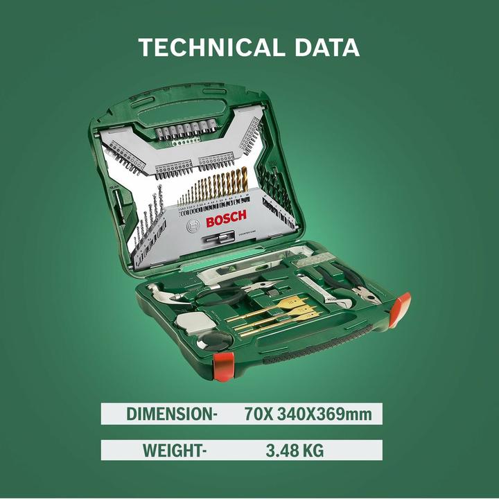 Produktbild Bosch Zubehör X-Line-Titanium Bohrer- und Schrauber-Set, 103-teilig (1 mm, 1.5 mm, 2 mm, 2.5 mm, 3 mm, 3.5 mm, 4 mm, 4.5 mm, 5 mm, 5.5 mm, 6 mm, 6.5 mm, 7 mm, 8 mm, 10 mm)