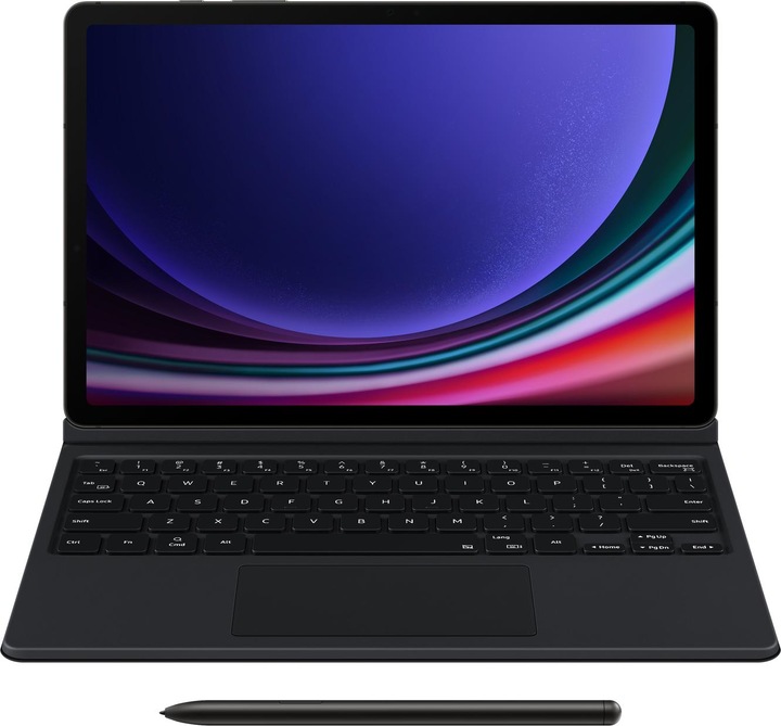 Actual product image Samsung Book Cover Keyboard for Galaxy Tab S9, Black (DE, Galaxy Tab S9, Galaxy Tab S9 FE)