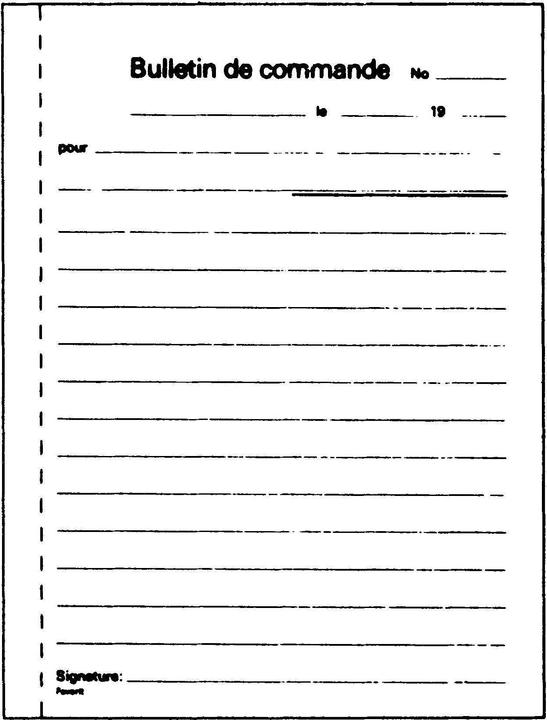 Produktbild Simplex Bestellscheine französisch (100x)