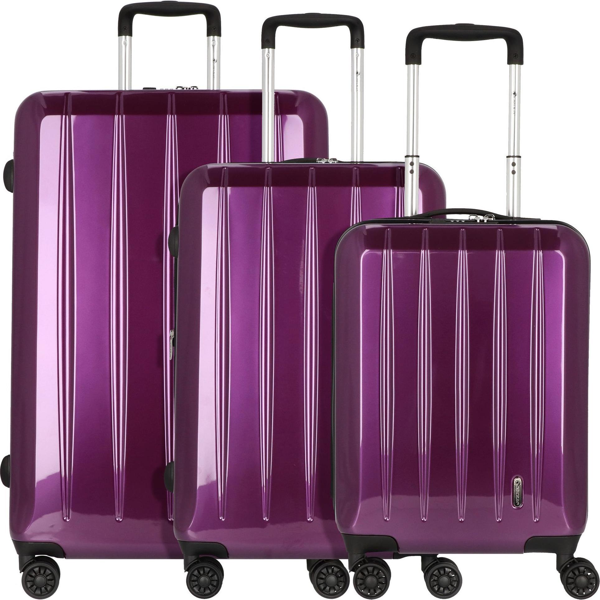 Check.In, Koffer, London 2.0 - 3er Kofferset, Violett, (211 l, XL (ab 115l))