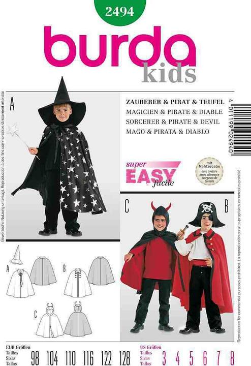 Produktbild Schnittmuster Zauberer Pirat Teufel