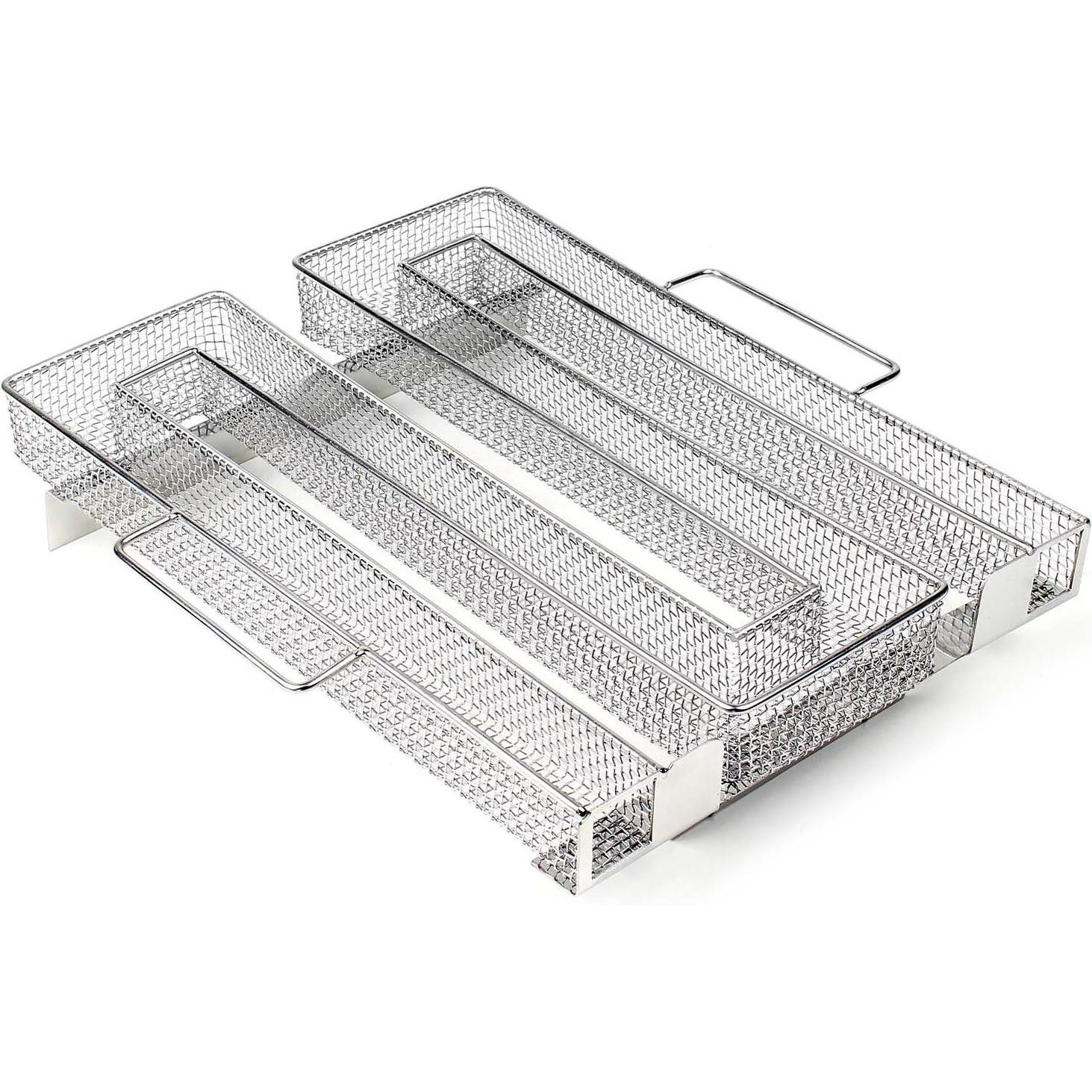 Wiltec, Smoker Zubehör, BBQ Sparbrand 22,5x22,5x5cm Edelstahl Kaltrauchgenerator