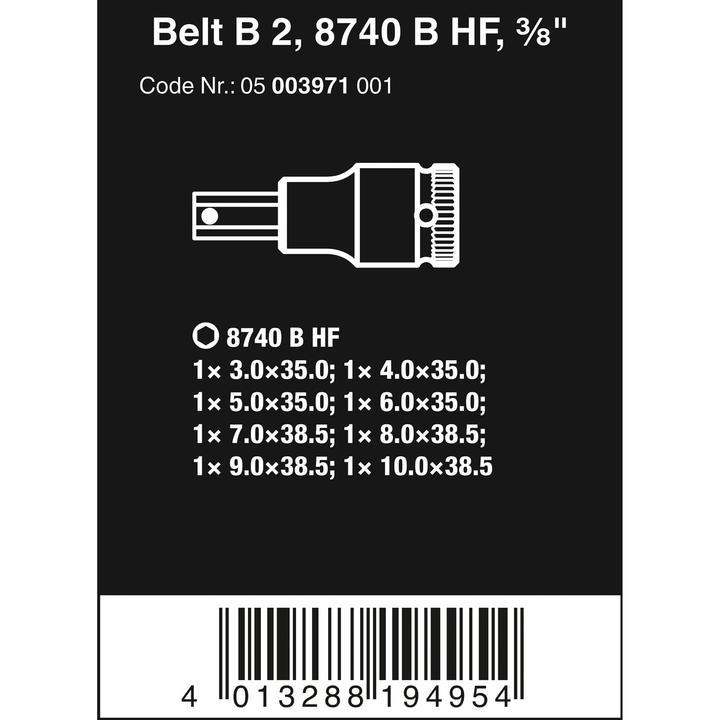Actual product image Wera Belt B 2 Zyklop In-Hex-Plus
