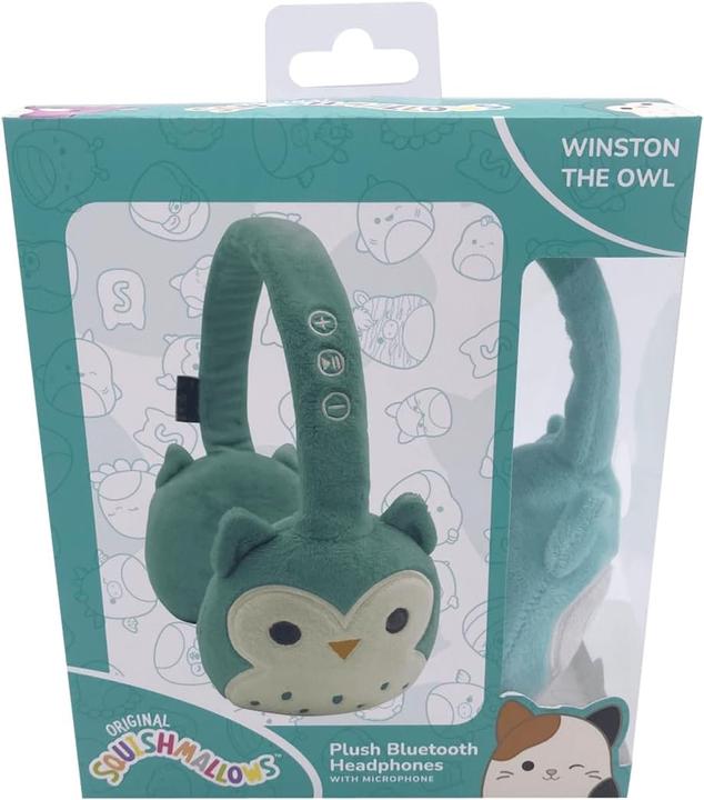 Actual product image Squishmallows Winston the Owl Plush Bluetooth Headphones
