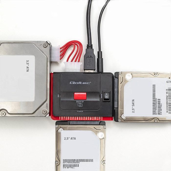 Image du produit Qoltec 50645 Adapter USB 3.0 to IDE SATA