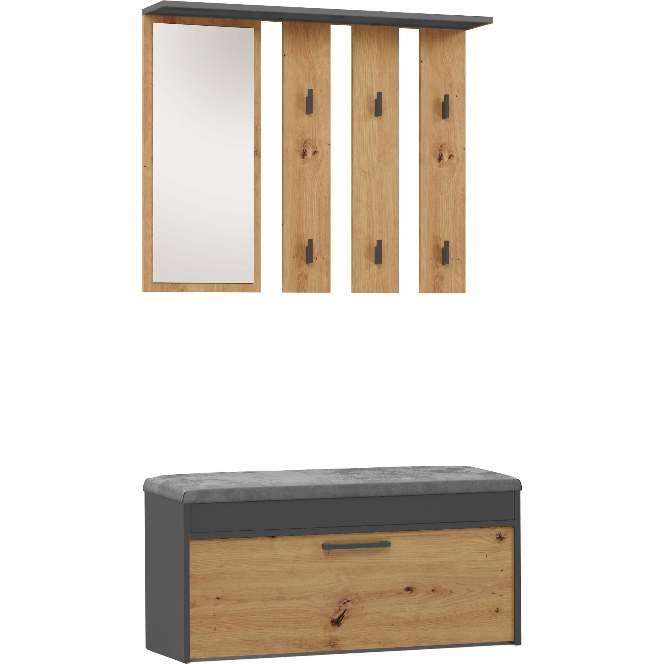 Topeshop, Vitrine + Buffetschrank, Gar Parma Ant/Art