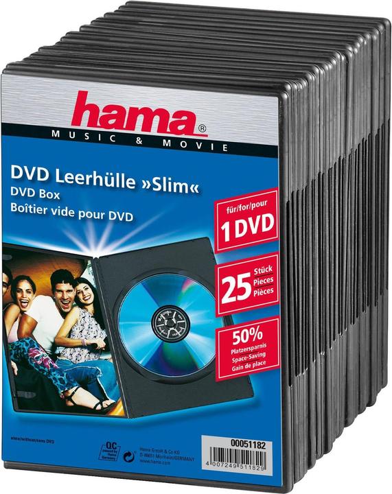 Produktbild Hama 1x25 DVD-Leerhülle Slim 50% Platzsparnis