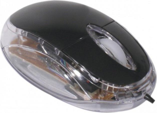 Actual product image Exertis Connect Optical mini USB mouse with black luminous paint (Cable)