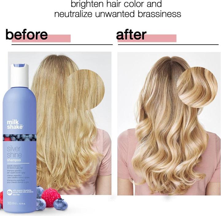 Actual product image Milk_Shake Silver Shine Light Shampoo 1000 ml (Liquid shampoo, 1000 ml)