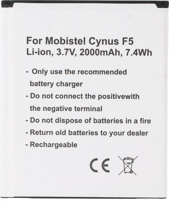 Image du produit AccuCell Akku für den Mobistel Cynus F5 Akku BTY26184, MT-8201B, MT-8201S, MT-8201W