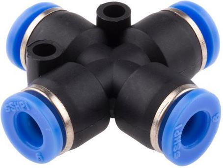Actual product image RS PRO Equal Cross Fitting, 6 mm (Pipe fitting)