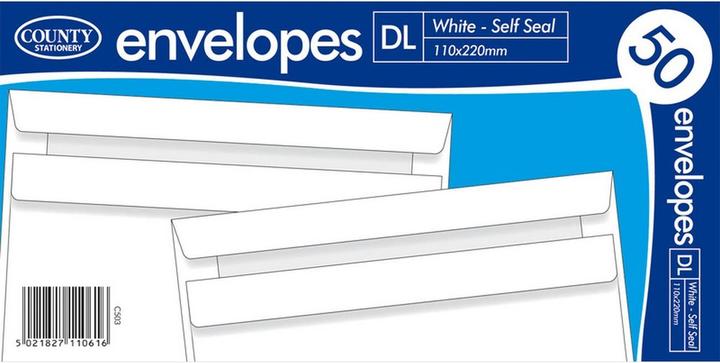 Produktbild Universal Textiles Selbstklebender Umschlag 50erPack (22 x 11 cm, 500 x)